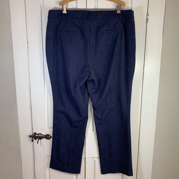 Nine West Women's Navy Heather Bootcut Pants Size 20W Comfort Minimalist Casual - Picture 2 of 9